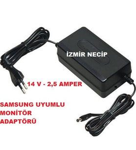 Samsung Monitör Uyumlu Adaptör 14 Volt 2.5 Amper